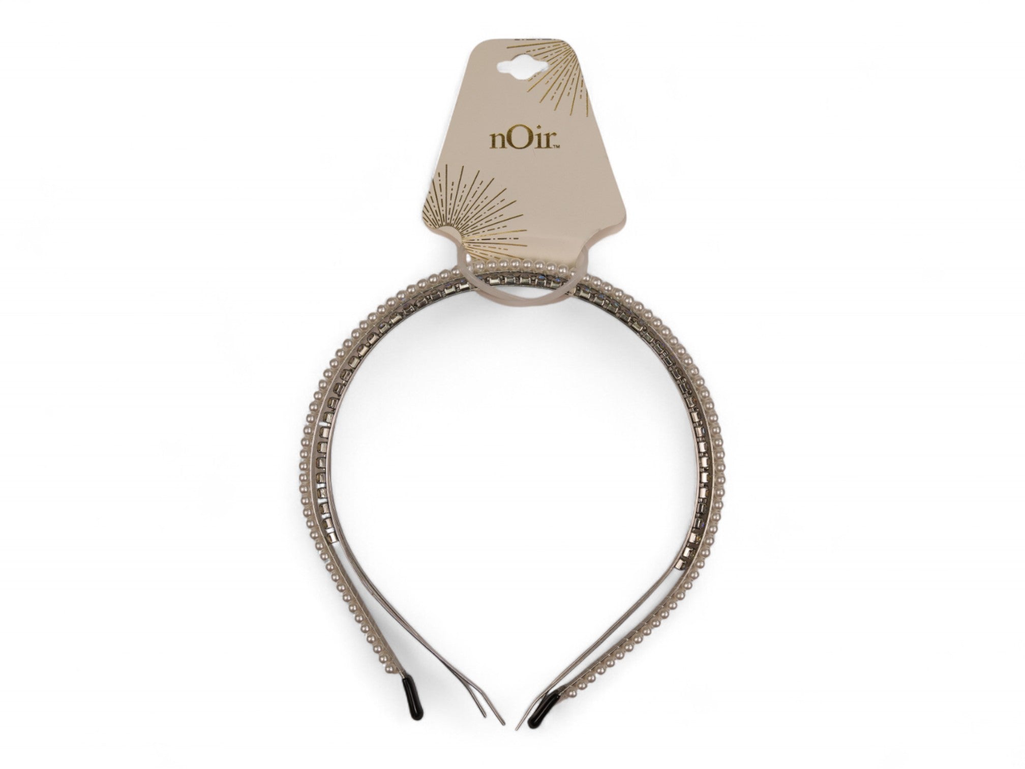 3 Pack Silver Pearl Headbands