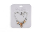 Silver & Gold Heart Charm Bracelet