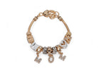 Gold "MOM" Charm Bracelet