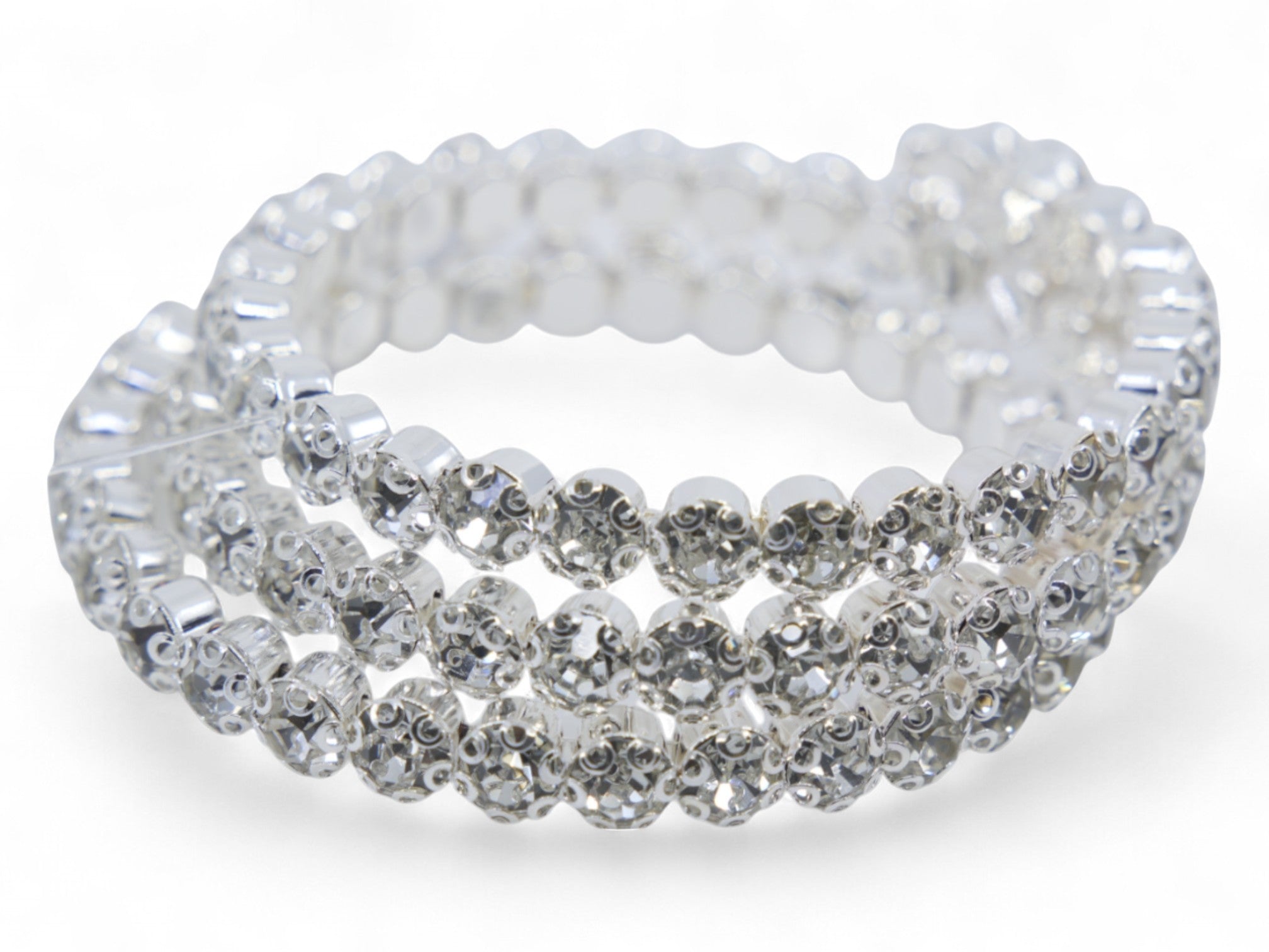 Rhinestone Coil Bracelet