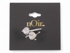 DOUBLE HEART GLASS RING