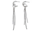 Silver Dangle Hoop Earrings