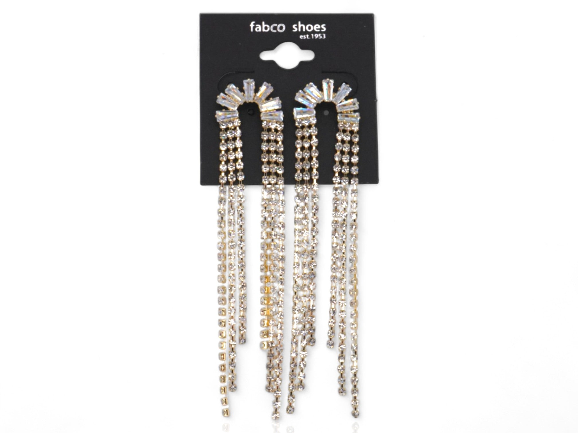 Gold CZ Drop Dangle Earrings