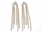 Gold CZ Drop Dangle Earrings