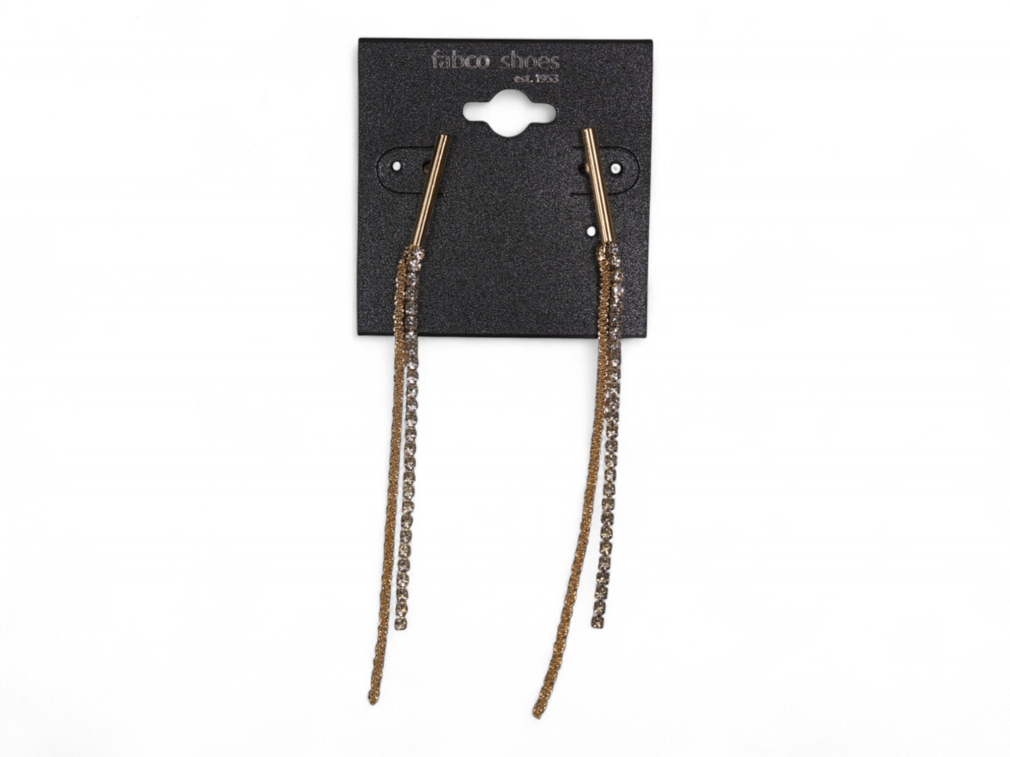Gold Linear Stone Earring