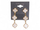 Pearl & Gold Clover Earring