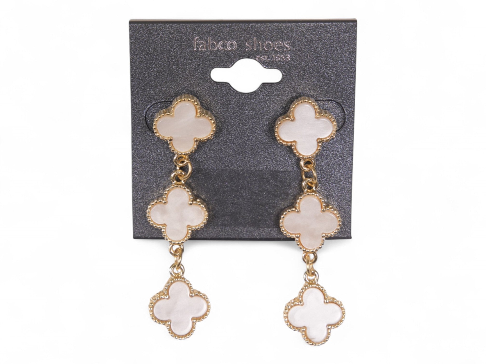Pearl & Gold Clover Earring