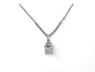 Silver Square Earring & Necklace Set