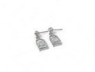 Silver Square Earring & Necklace Set