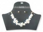 White Flower Necklace & Earring Set