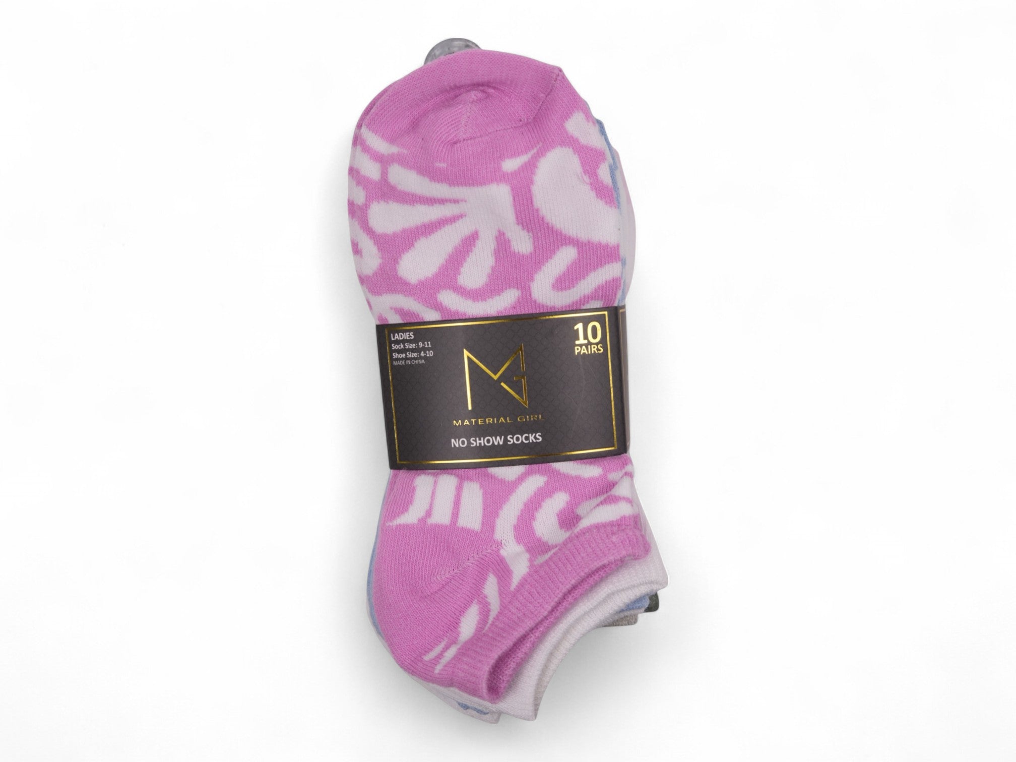 Women's Swirl No Show Socks - 10 Pairs