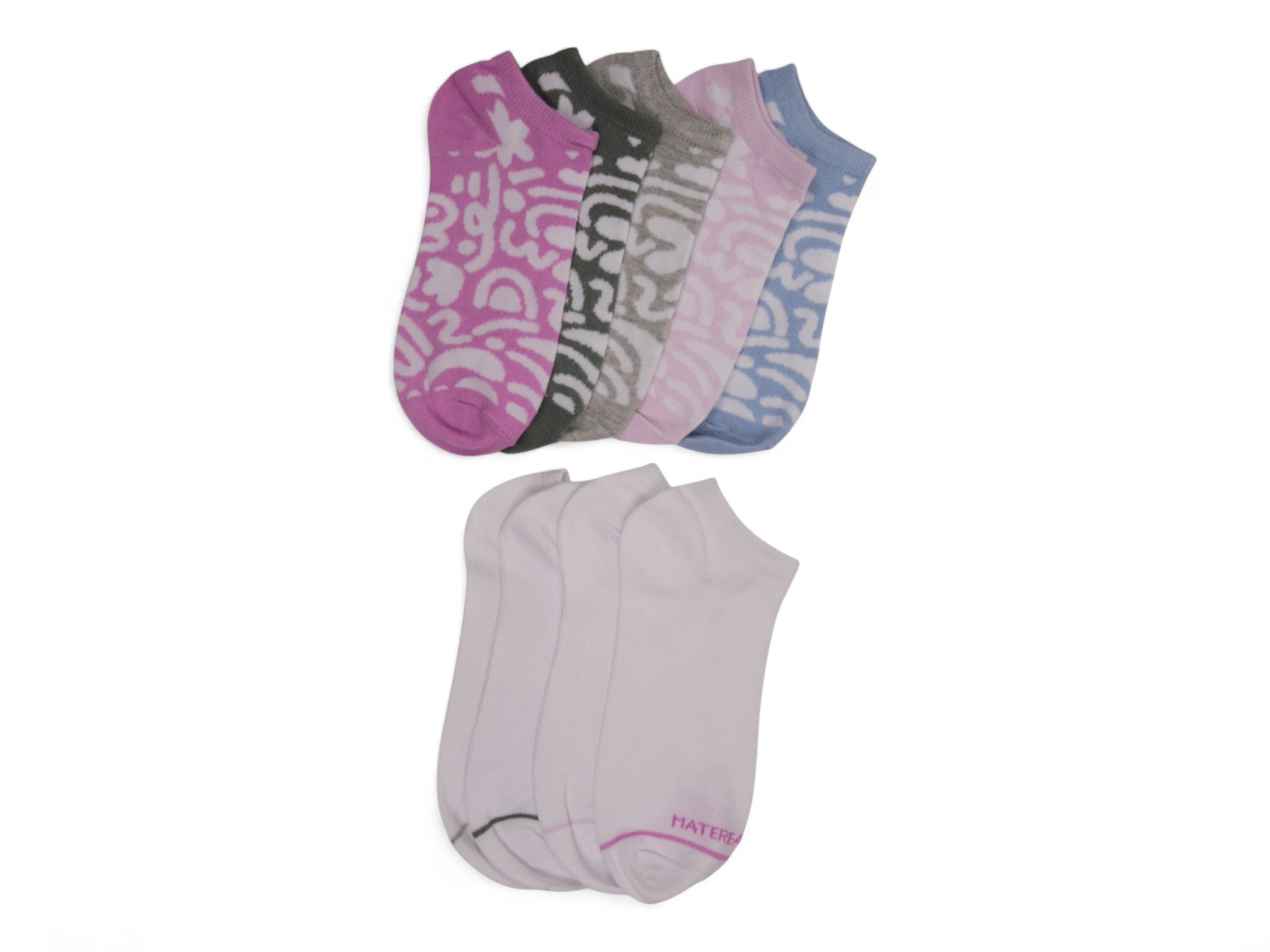 Women's Swirl No Show Socks - 10 Pairs