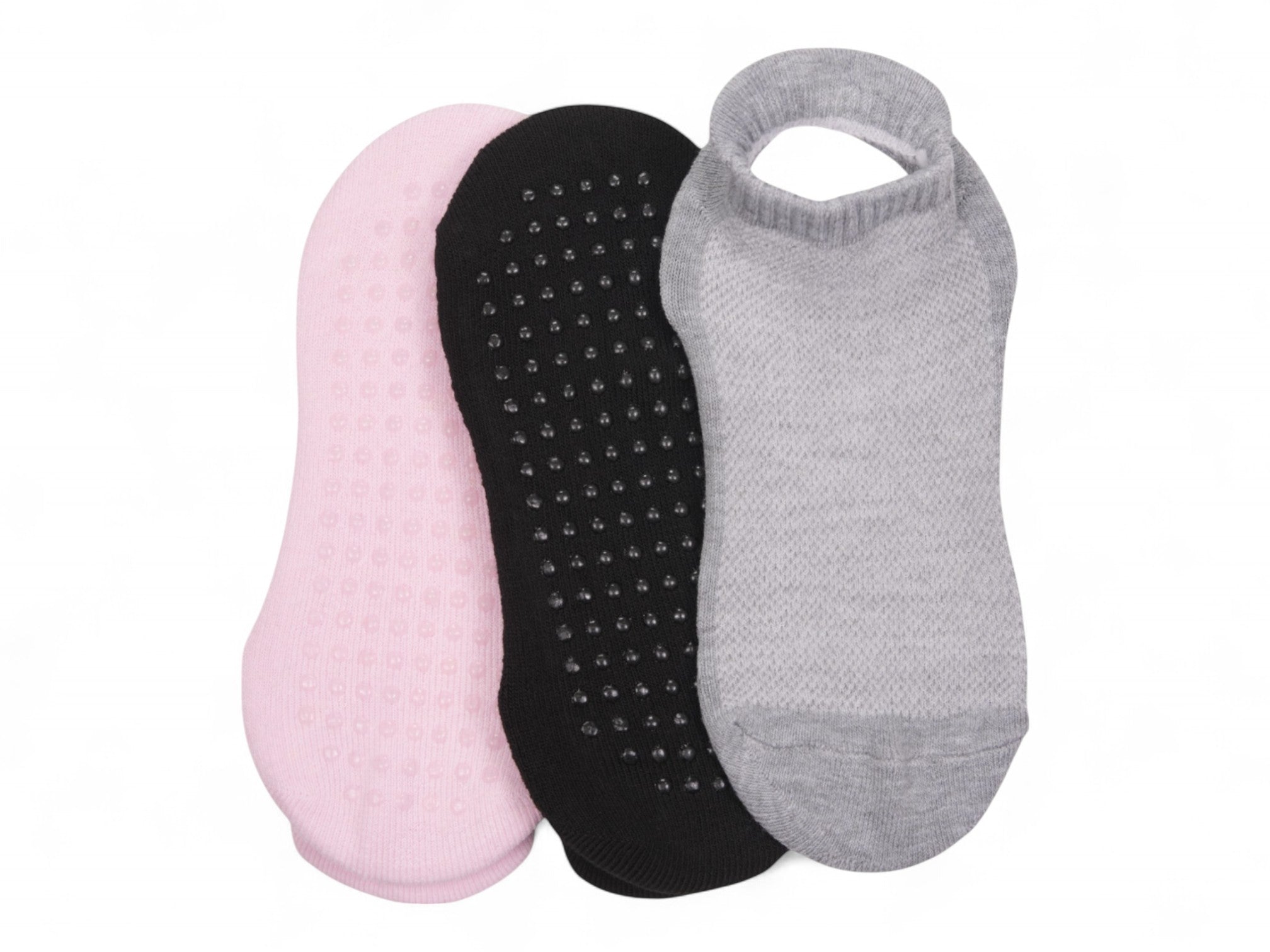 Women's No Show Pilates Socks - 3 Pairs