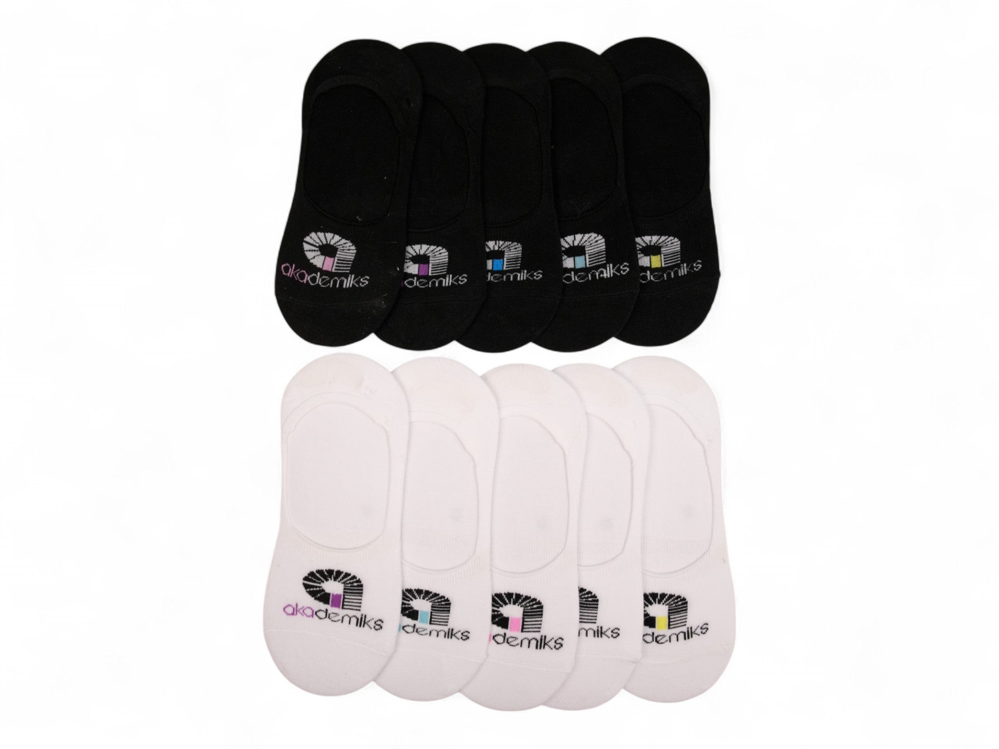 Ladies Black & White Sneaker Liners