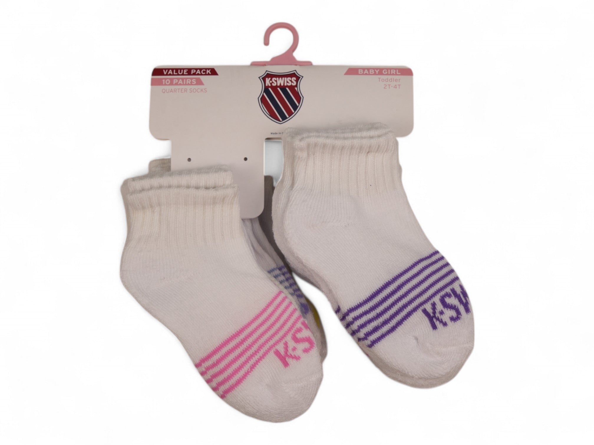 Kswiss baby girl  multi color 10 pairs cushion quarter socks