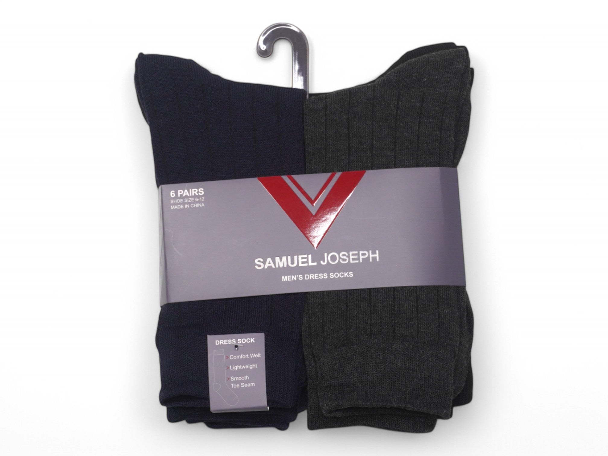 Men's Samuel Joseph Solid Dress Socks - 6 Pairs