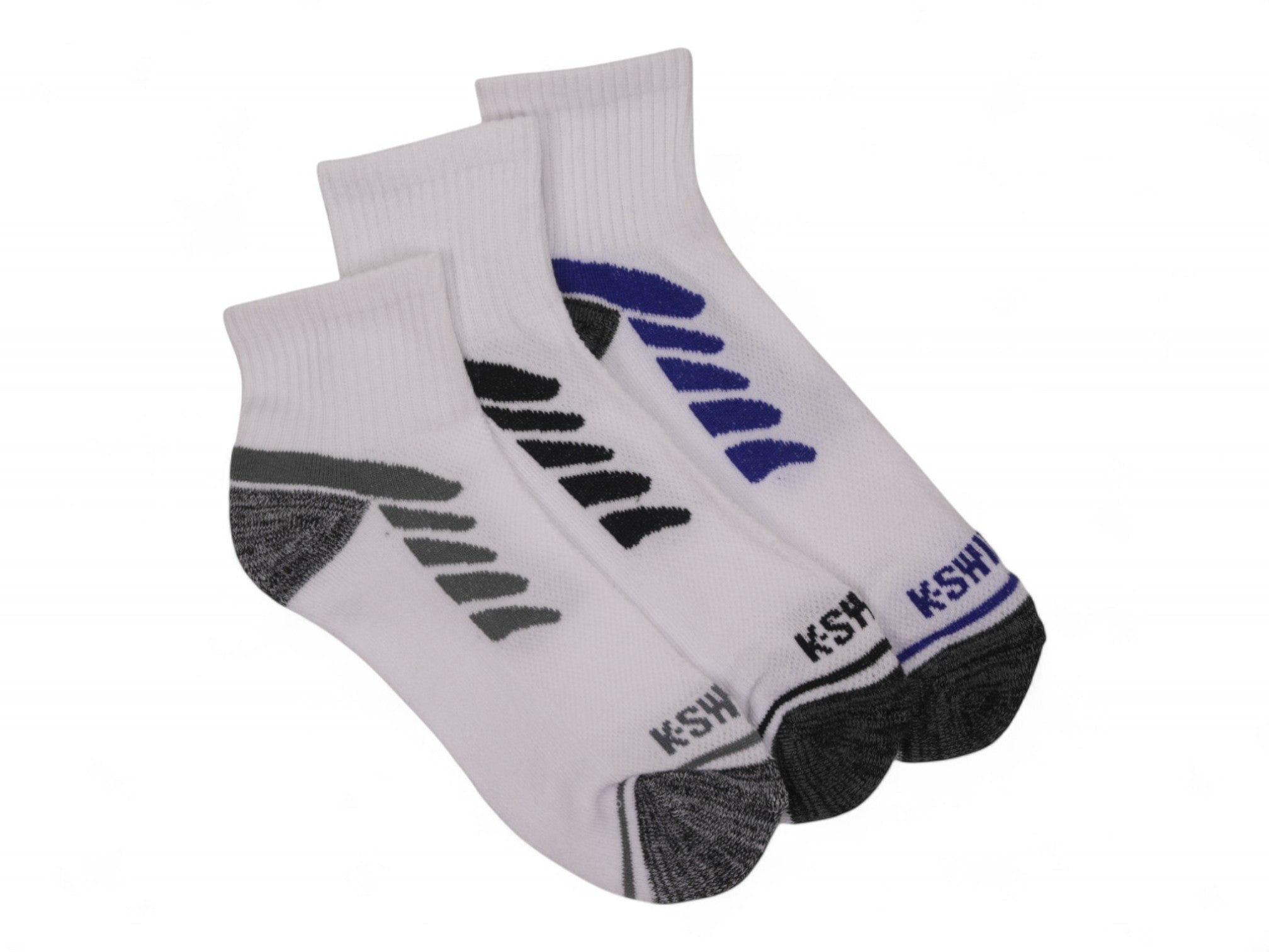 Kswiss men's 6 pair cushion quarter socks
