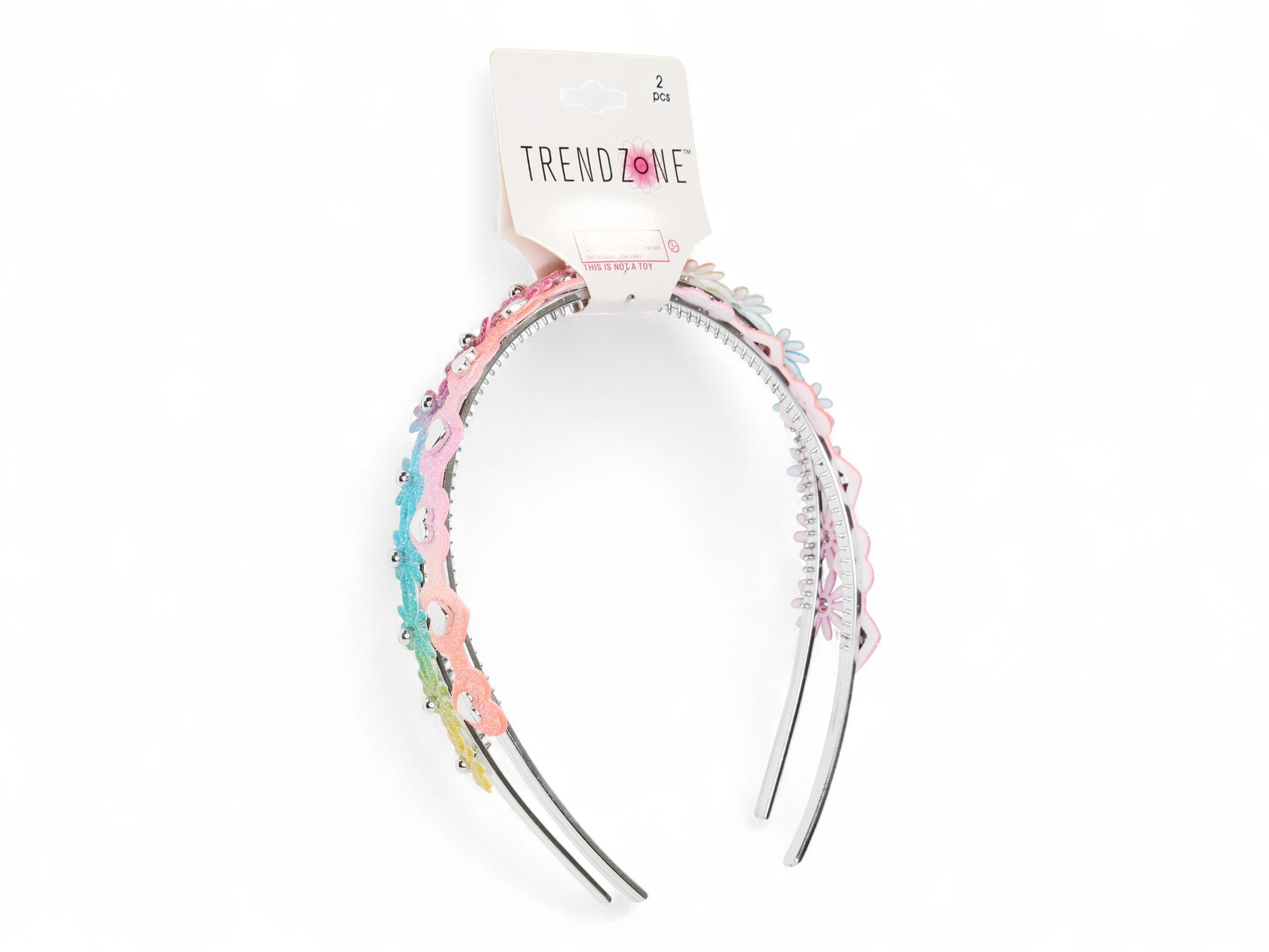 2PK Flower & Heart Headband