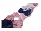 Girl's XL Pink & Navy Bow Clips - 7 Pack