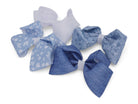 Girl's XL Denim Bow Clips - 7 Pack
