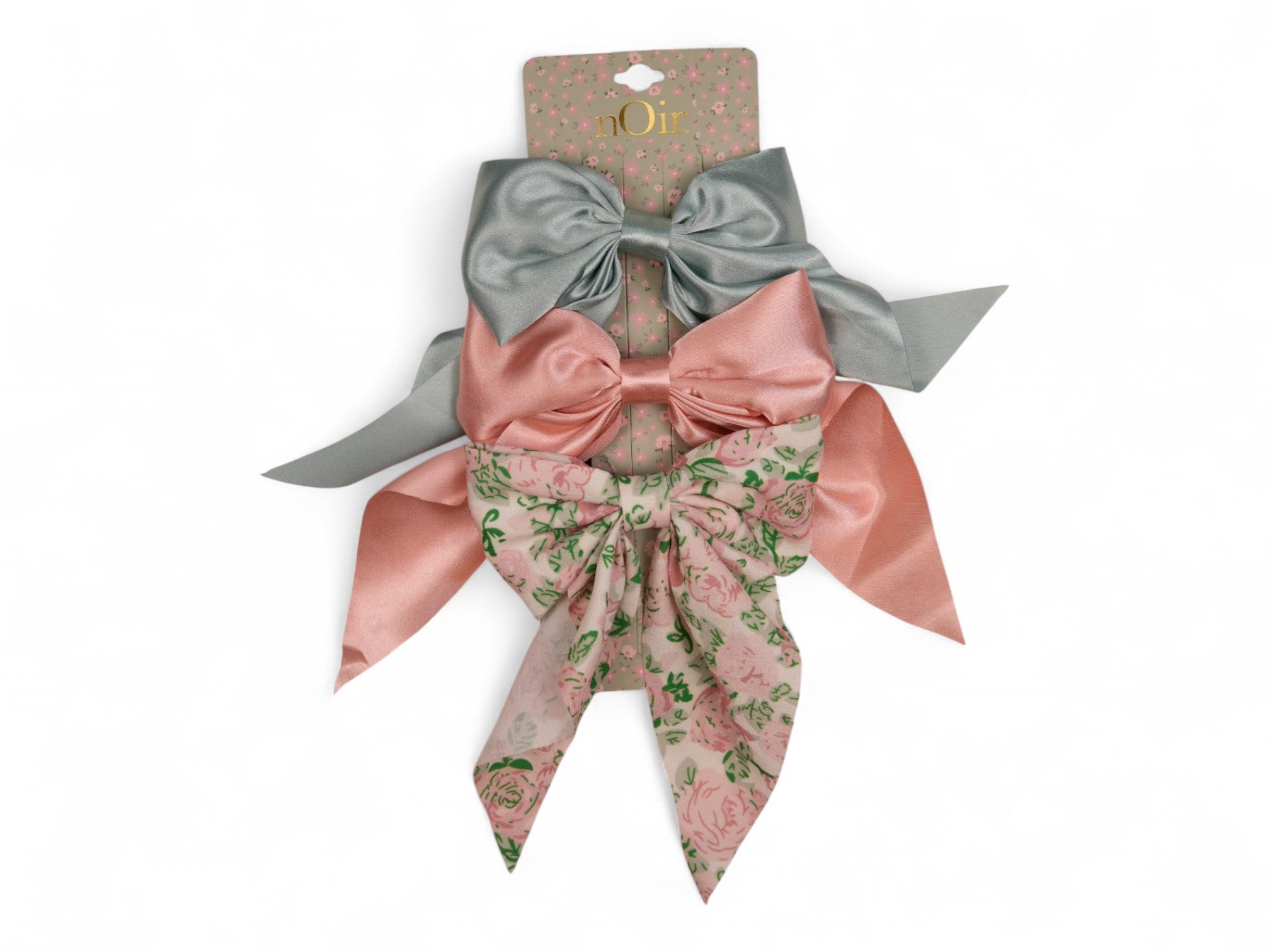 Girl's Spring Floral Hair Bows - 3 Packs