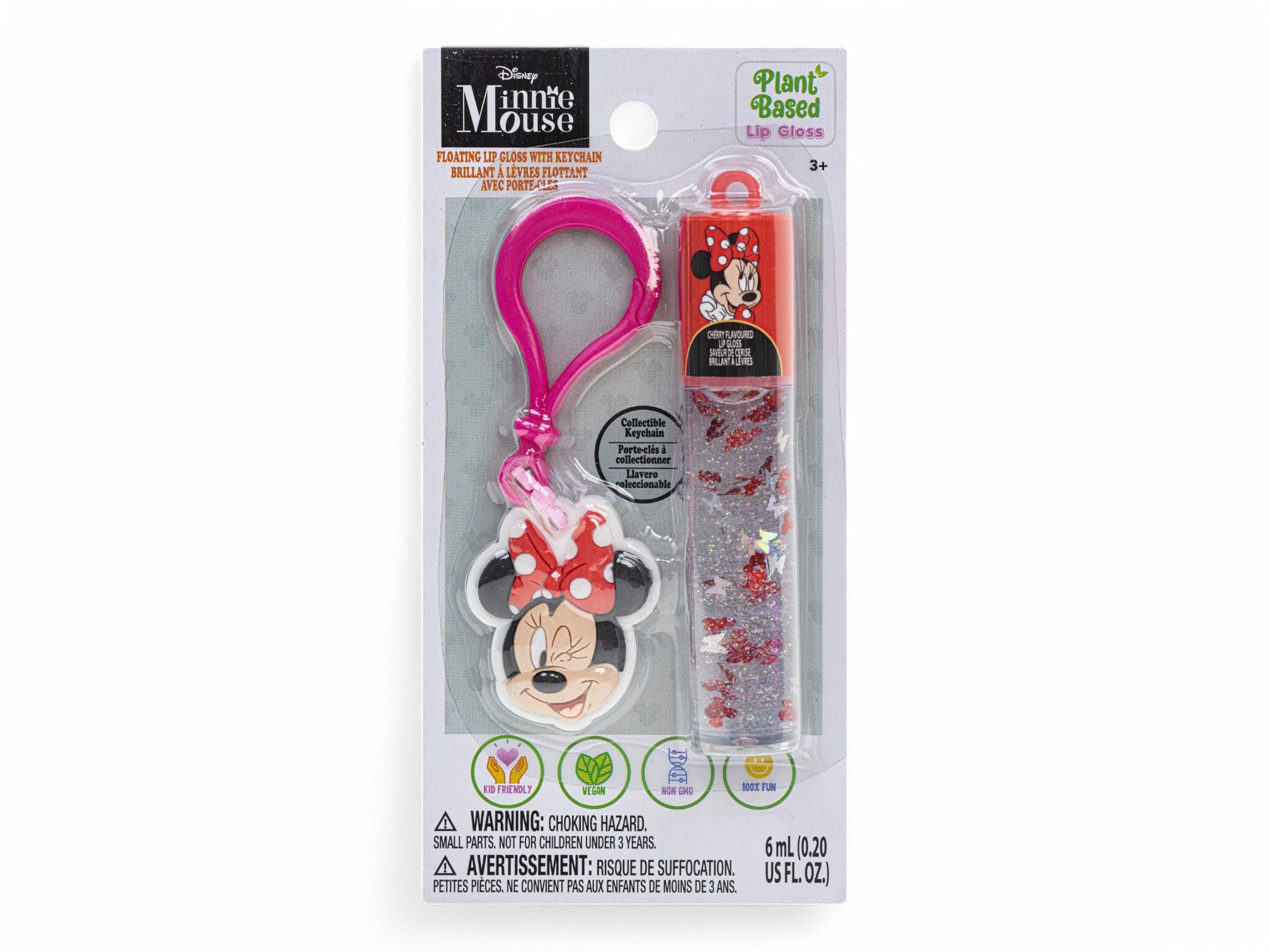 Minnie Mouse lip gloss key chain