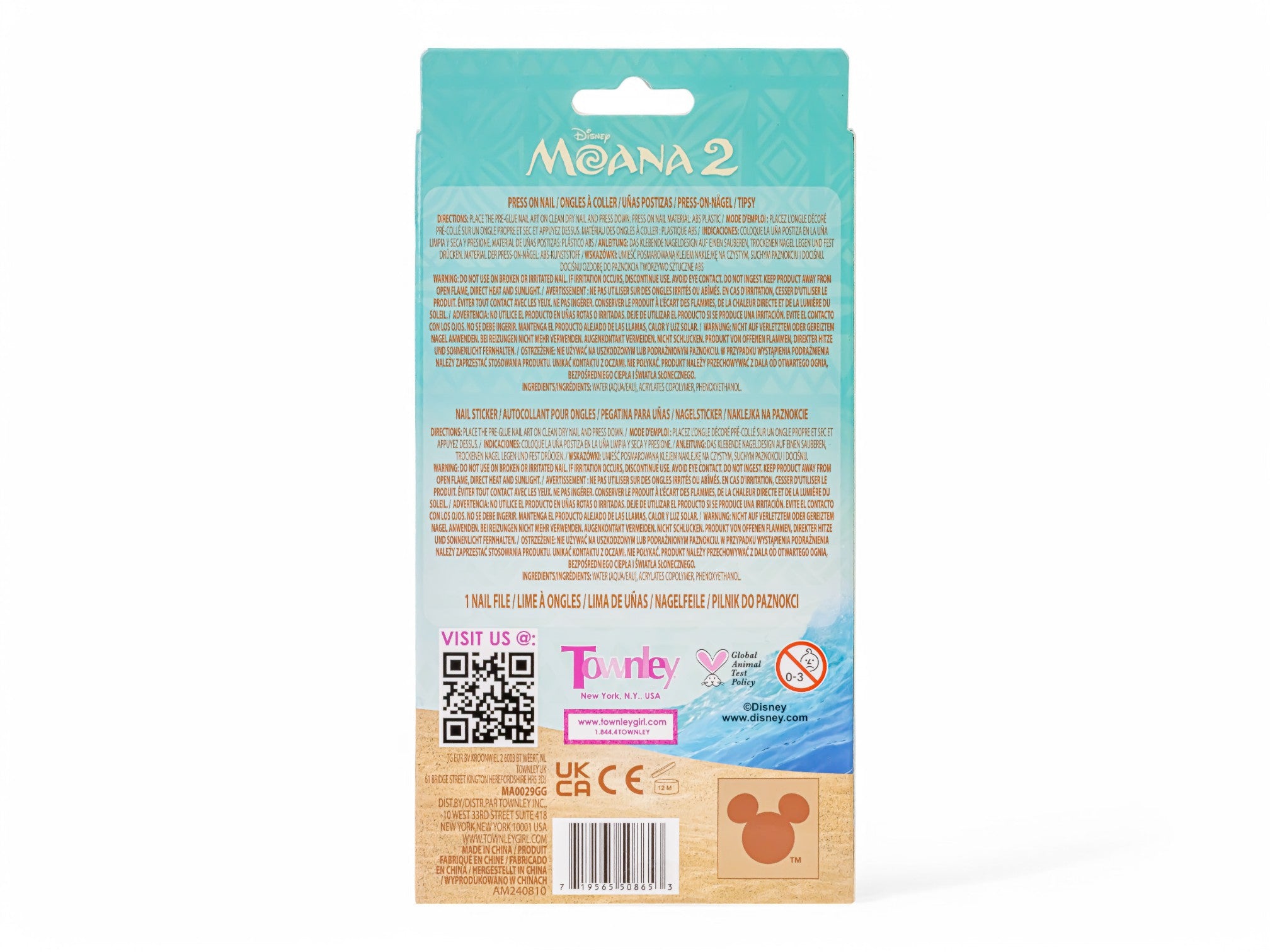 Moana Nail & Sticker Set