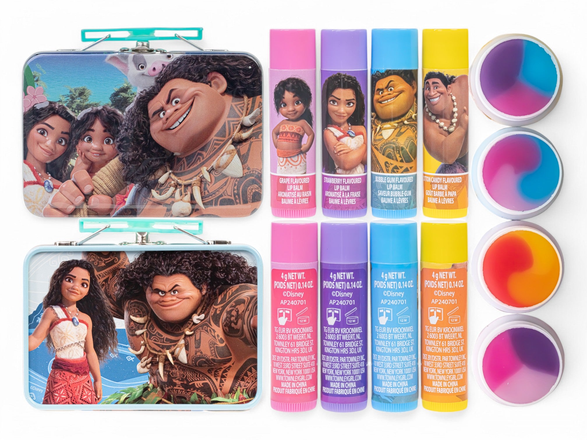 Moana 4Pk Swirl Lip Balm Set