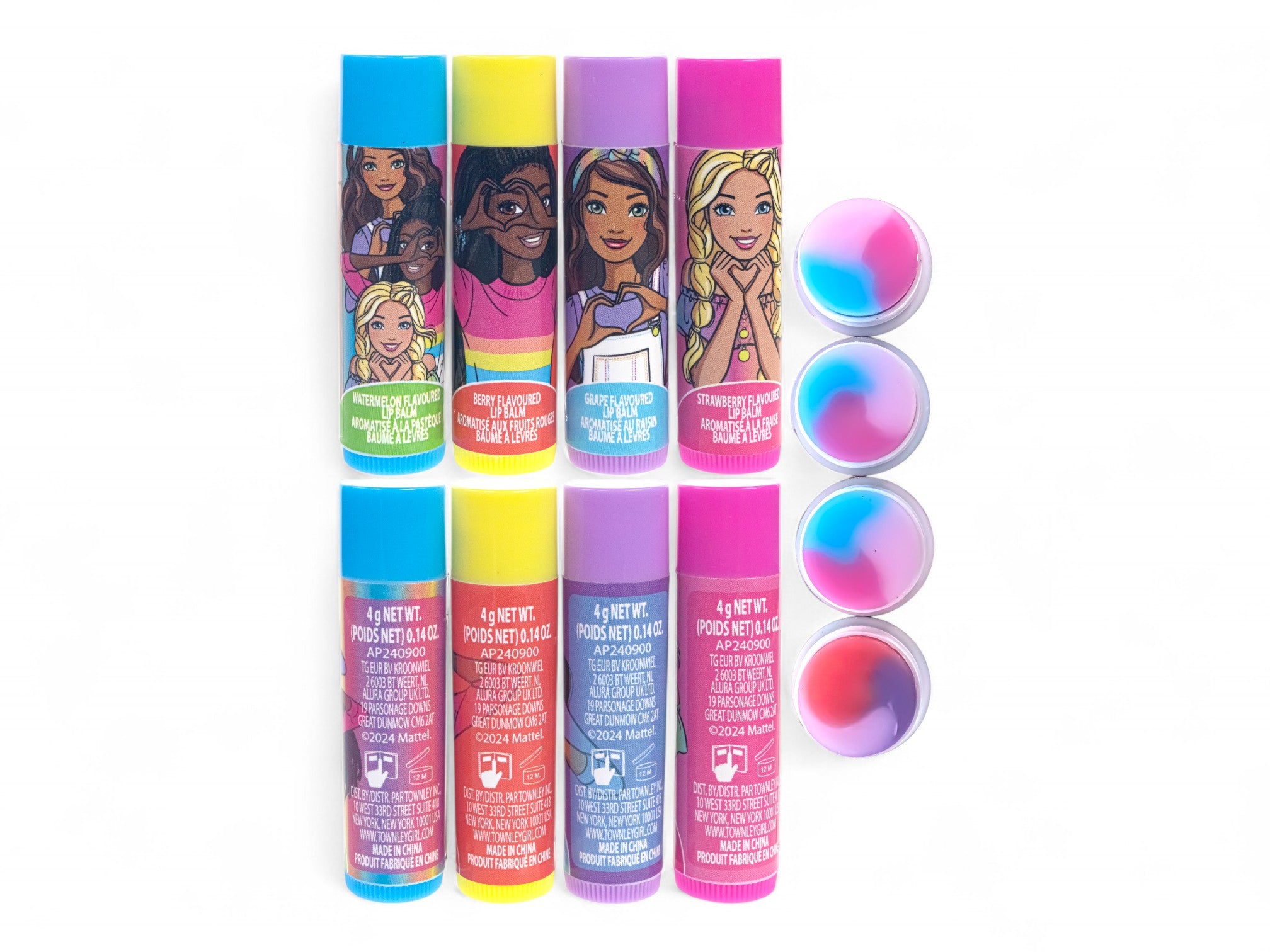 Barbie 4PK Lip Balm Set