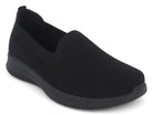 Women's Black Flyknit Athletic Slip On