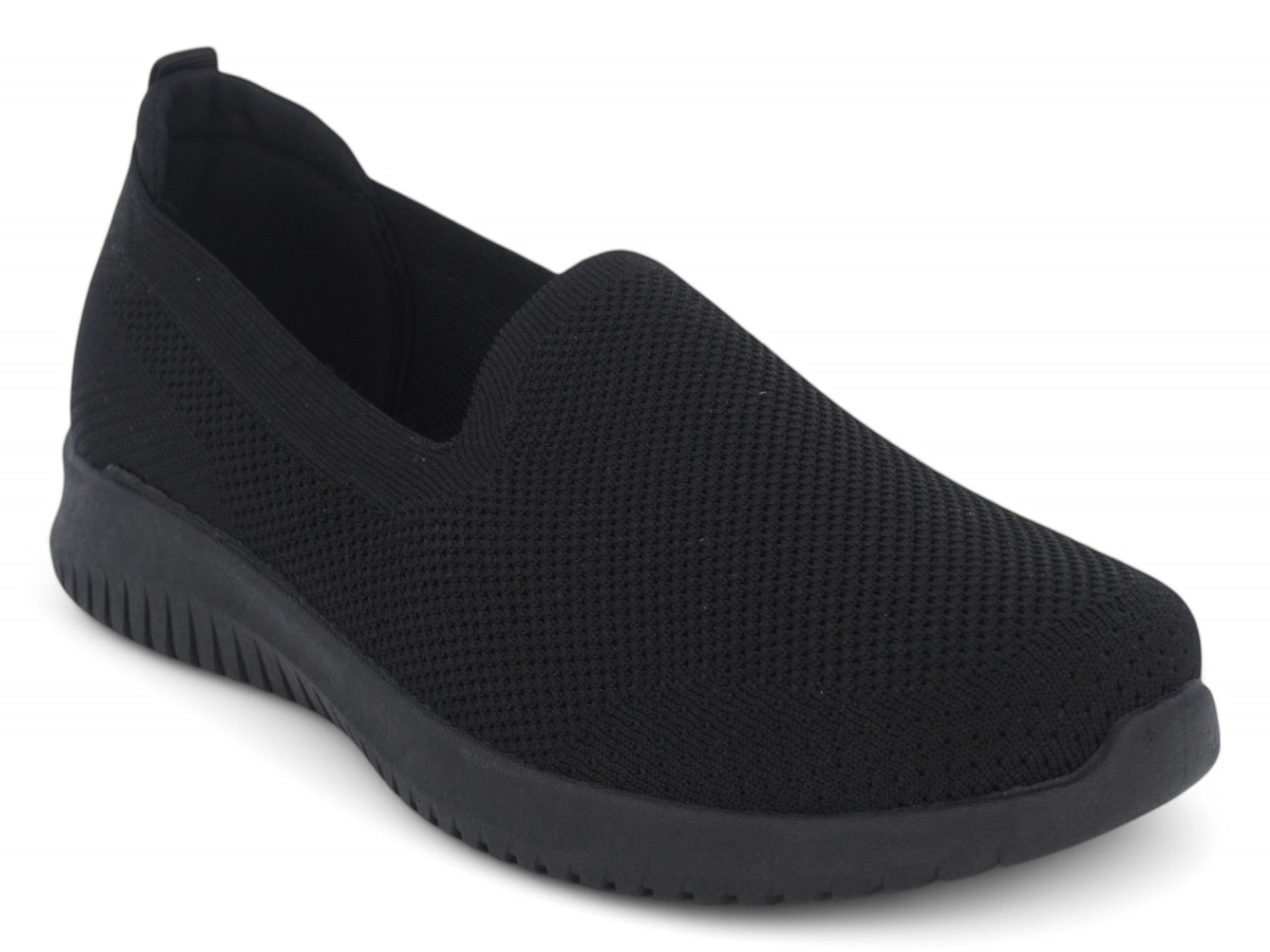 Women's Black Flyknit Athletic Slip On