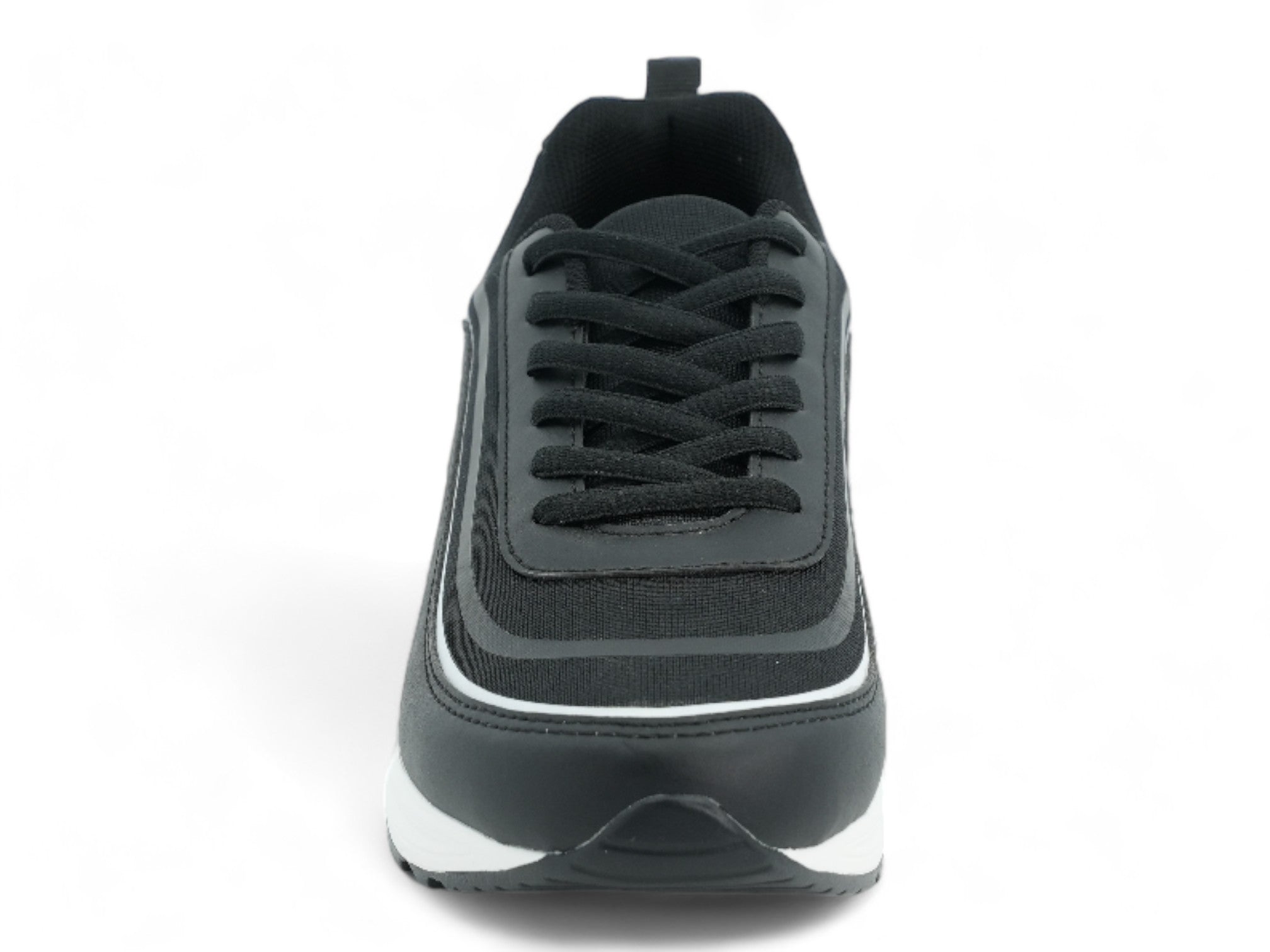 Women's Black & White Bubble Athletic  Sneaker