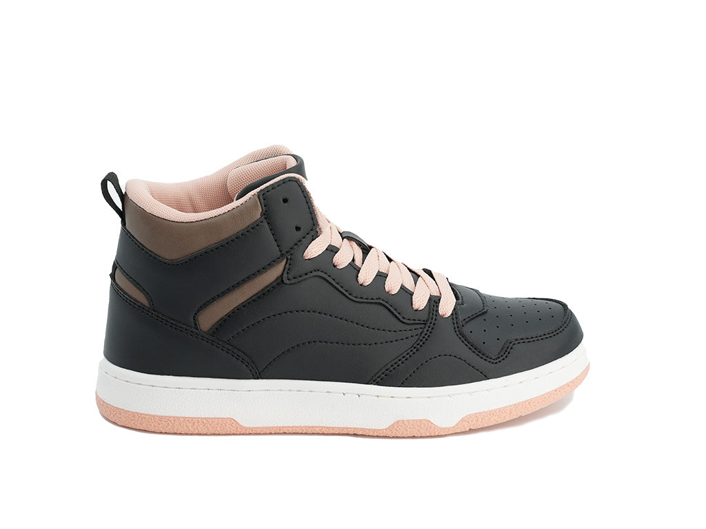 Women's Black Basketball High Top Sneaker