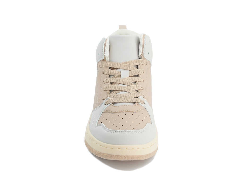 Women's Beige Basketball High Top Sneaker