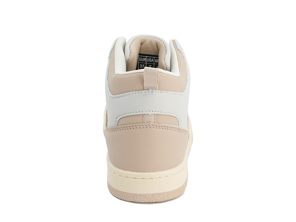 Women's Beige Basketball High Top Sneaker