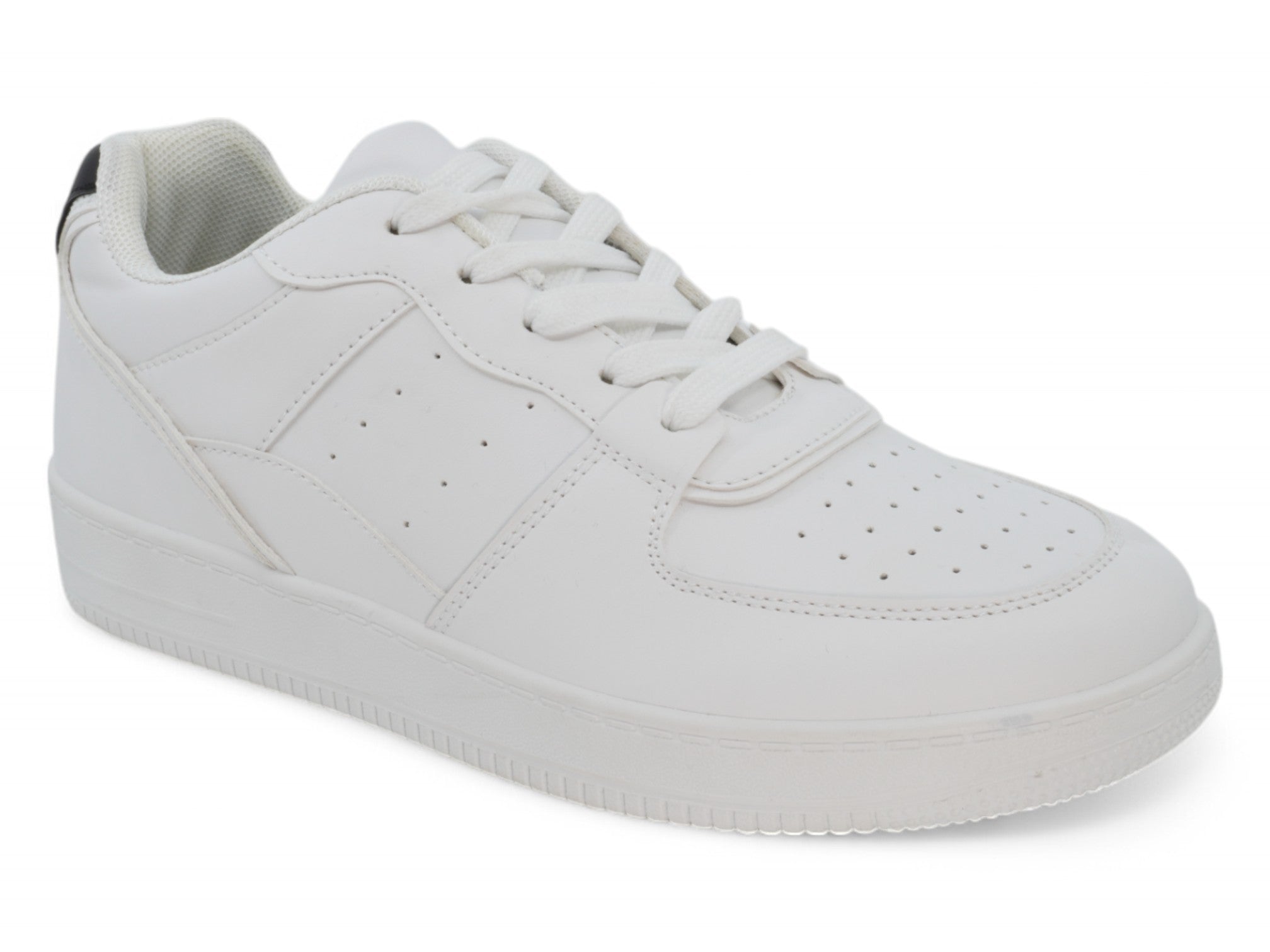 Women's White & Black Court Sneaker
