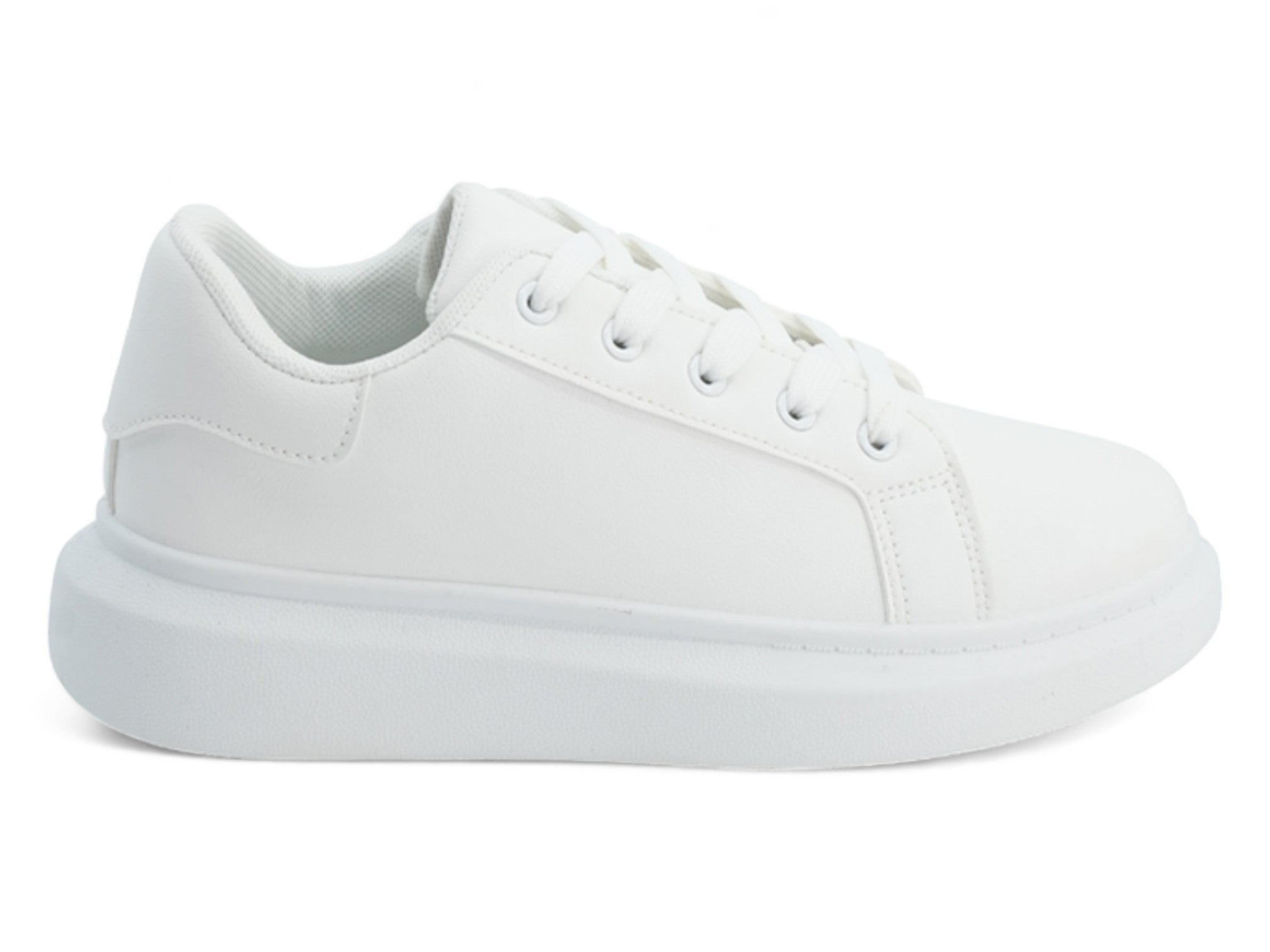 Women's Classic White Vegan Leather Causal Sneaker