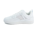 Women's White Netted Court Side Sneaker