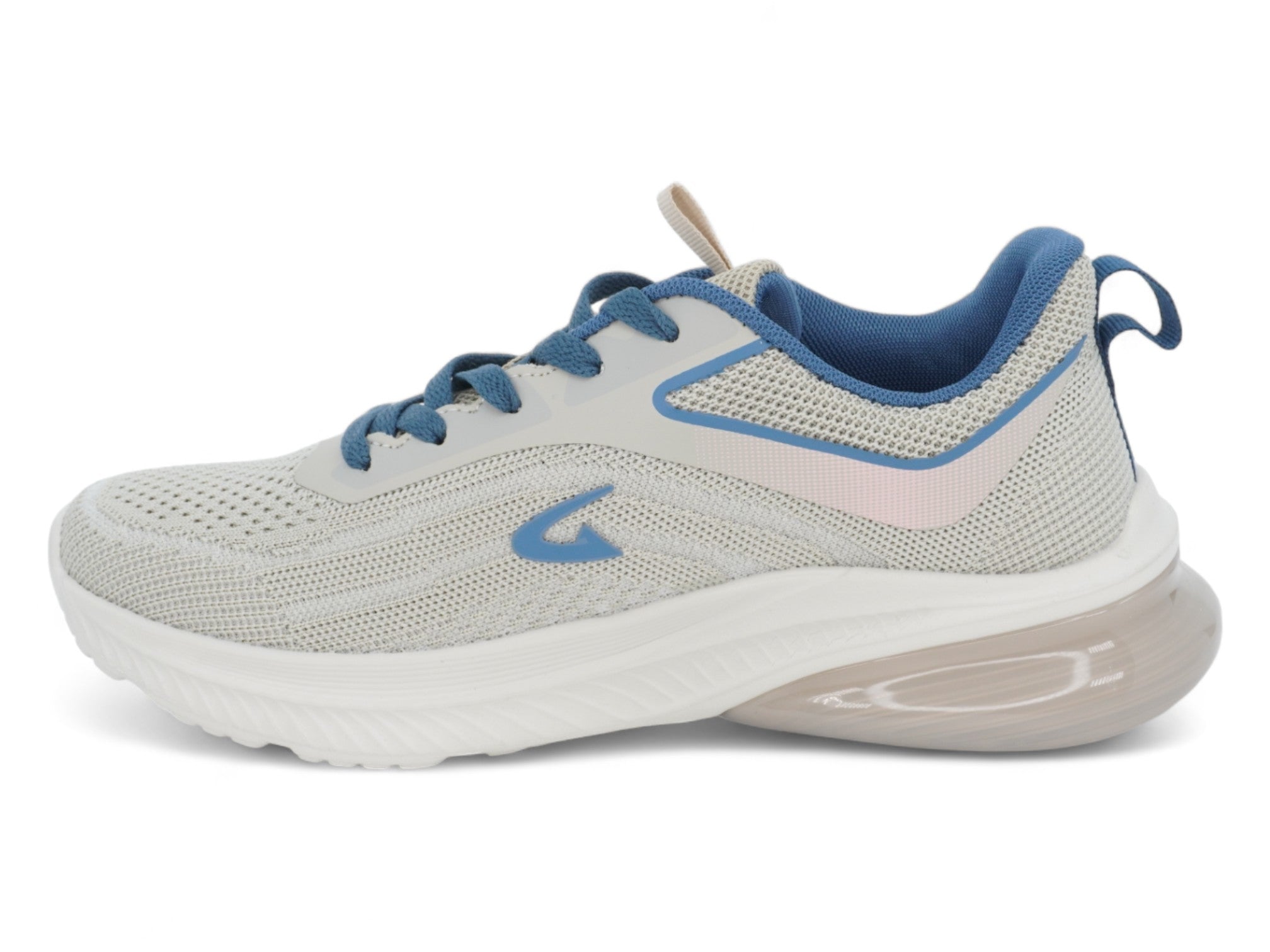 Women's Beige & Blue Bubble Athletic Sneaker