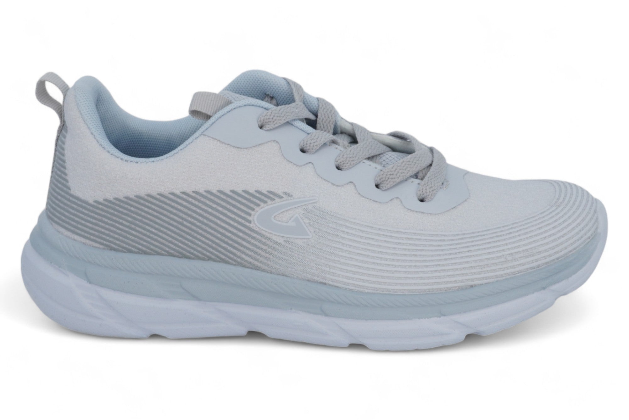 Women's White & Blue Mesh Athletic Sneaker