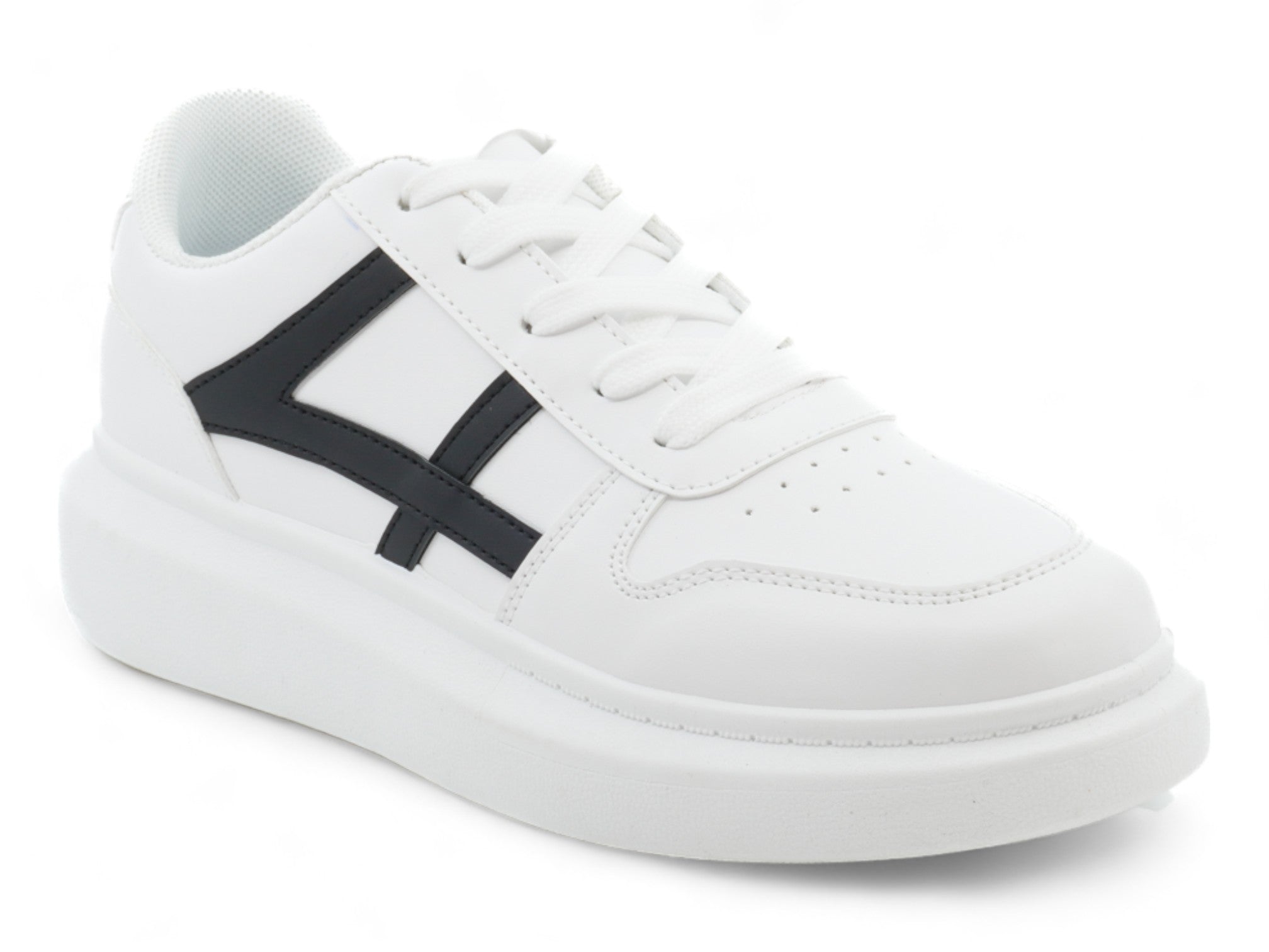 Women's White & Black Casual Sneaker