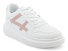 Women's White & Pink Casual Sneaker