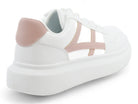 Women's White & Pink Casual Sneaker