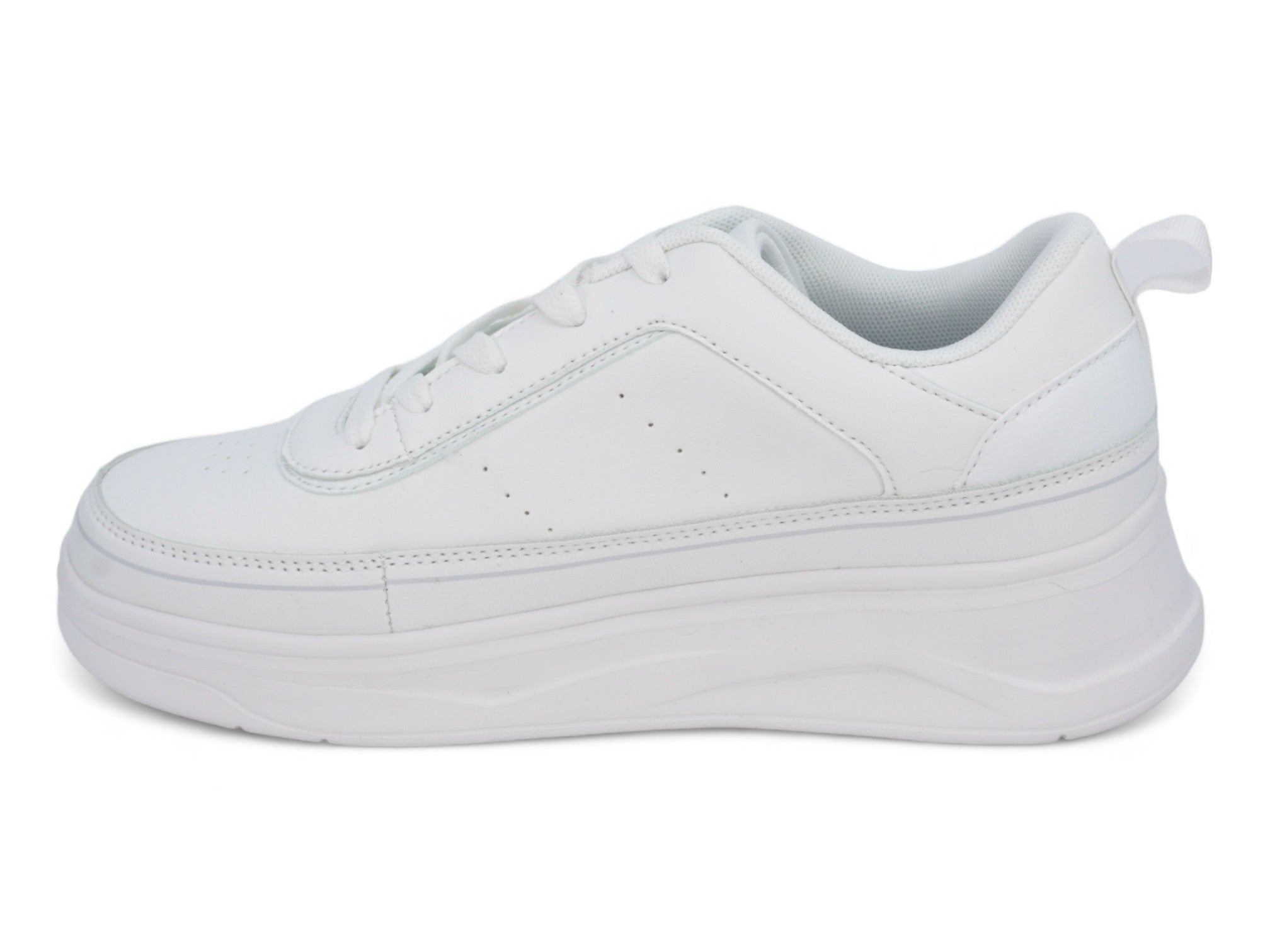 Women's White Comfort Platform Sneaker