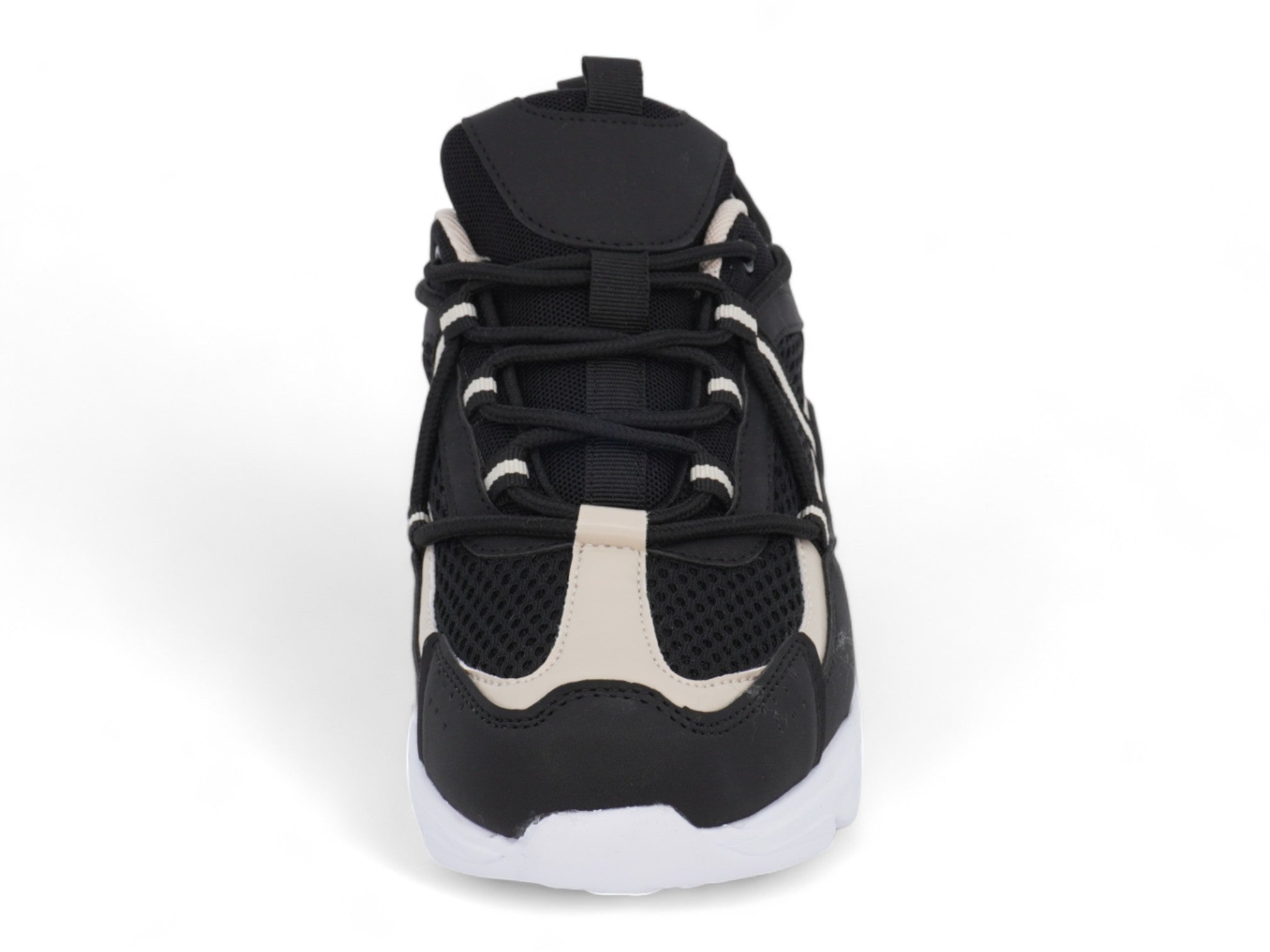 Women's Black & Beige Chunky Bungee Sneaker