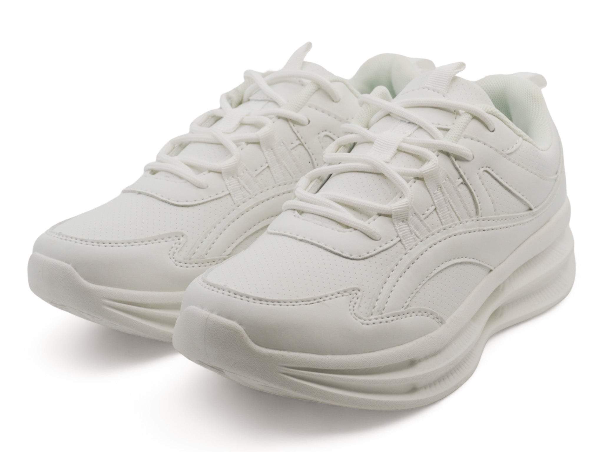 Women's White Vegan Leather Athletic Sneaker