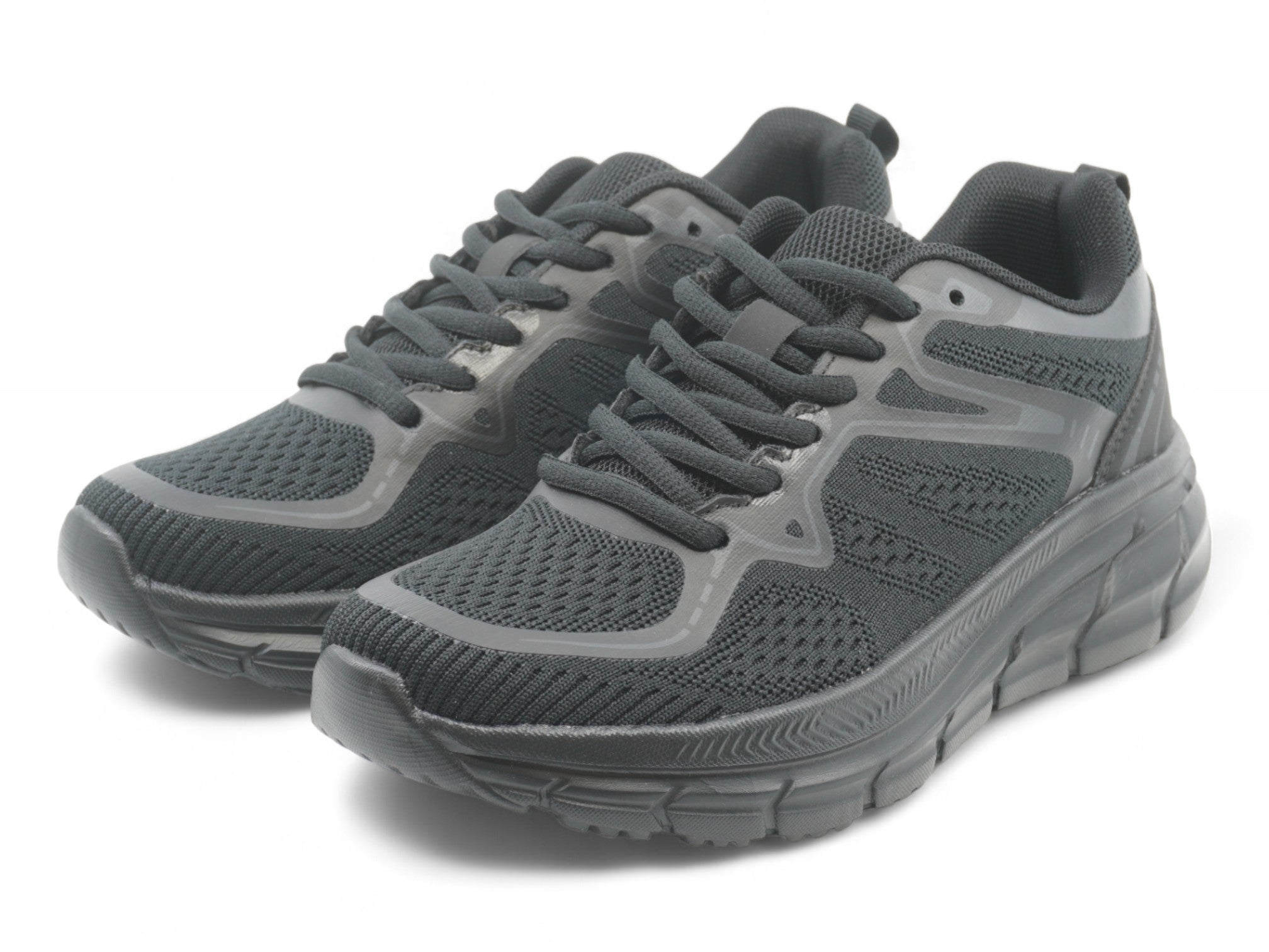 Women's Black Lace Up Athletic Sneaker