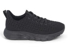 Women's Black Textured Flyknit Sneaker
