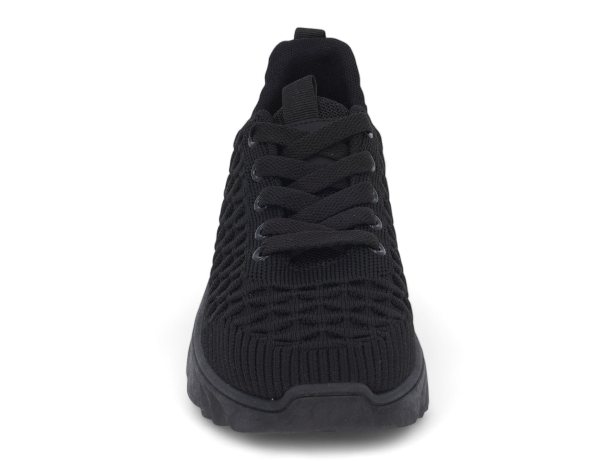 Women's Black Textured Flyknit Sneaker