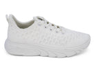 Women's White Textured Flyknit Sneaker